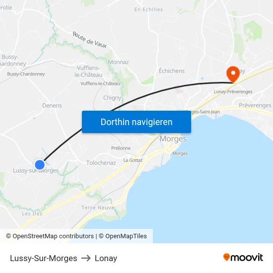 Lussy-Sur-Morges to Lonay map