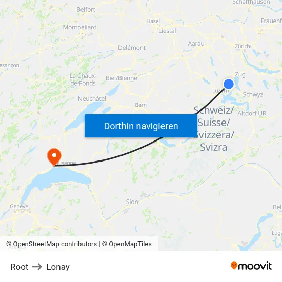 Root to Lonay map