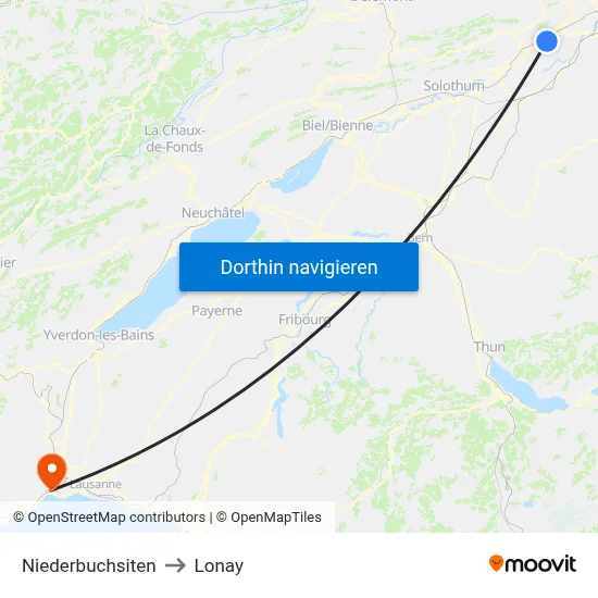 Niederbuchsiten to Lonay map