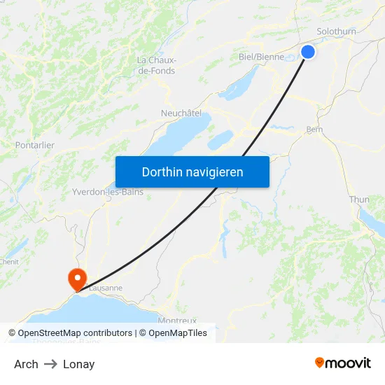 Arch to Lonay map