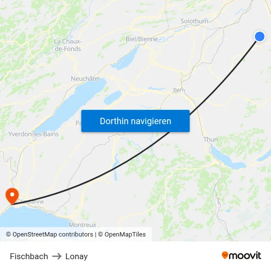 Fischbach to Lonay map