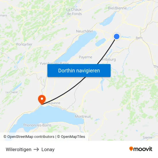 Wileroltigen to Lonay map