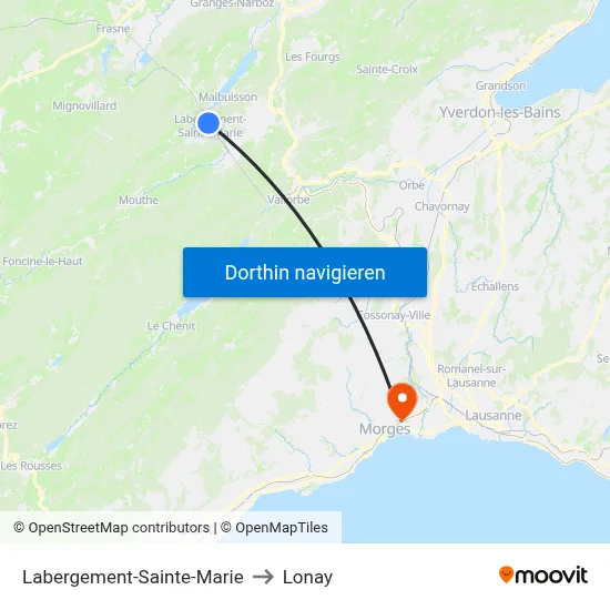 Labergement-Sainte-Marie to Lonay map