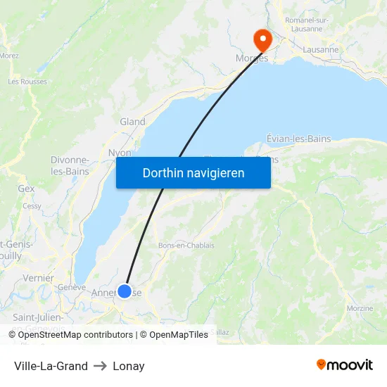 Ville-La-Grand to Lonay map