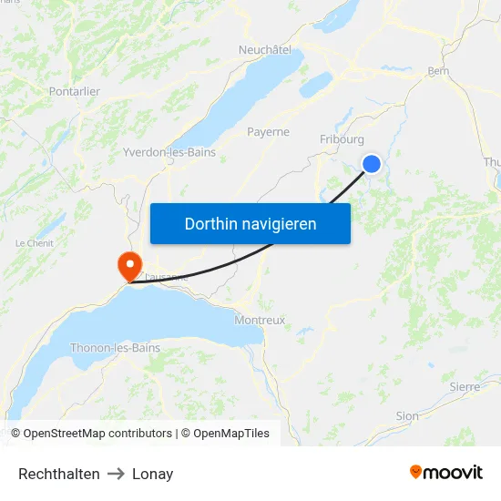 Rechthalten to Lonay map