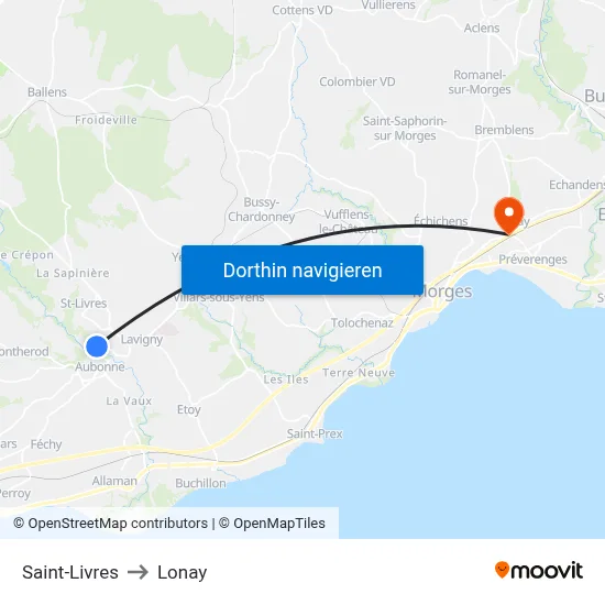 Saint-Livres to Lonay map