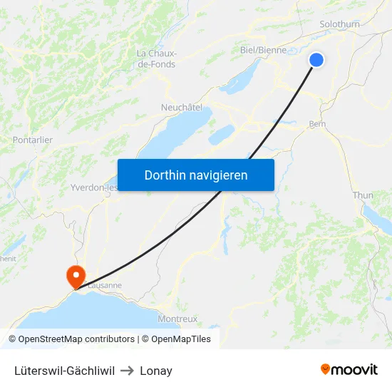 Lüterswil-Gächliwil to Lonay map