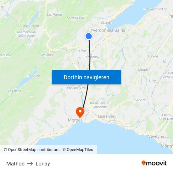 Mathod to Lonay map