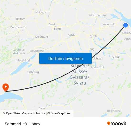 Sommeri to Lonay map