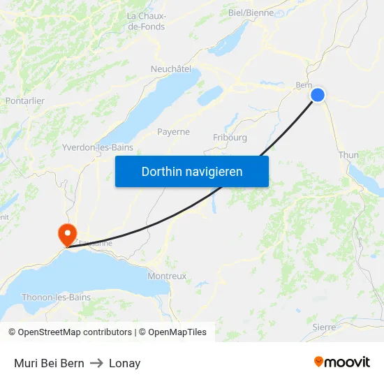 Muri Bei Bern to Lonay map