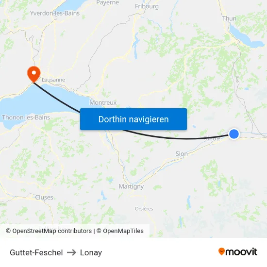 Guttet-Feschel to Lonay map