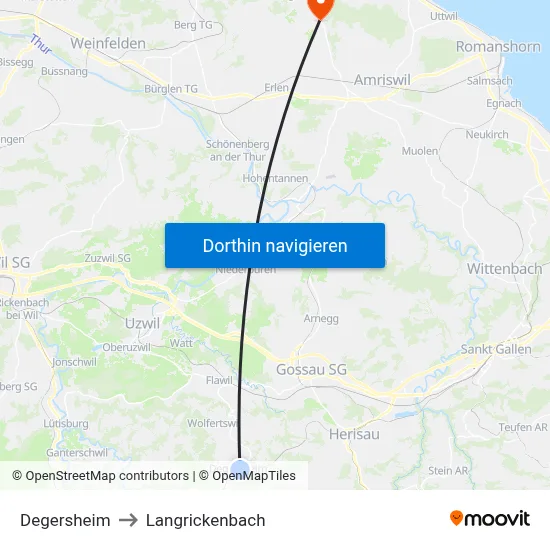 Degersheim to Langrickenbach map
