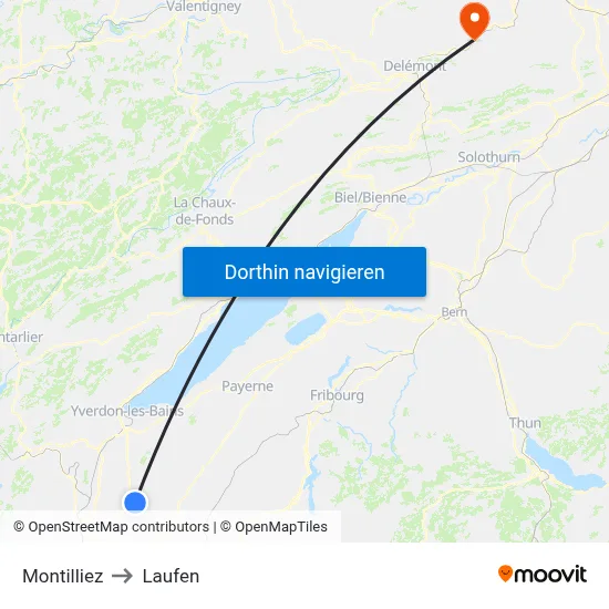 Montilliez to Laufen map