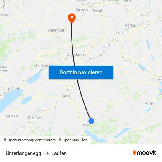 Unterlangenegg to Laufen map