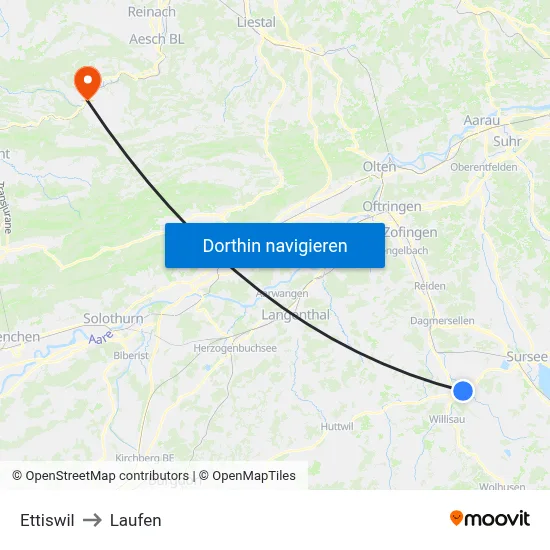 Ettiswil to Laufen map