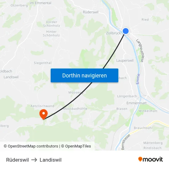 Rüderswil to Landiswil map