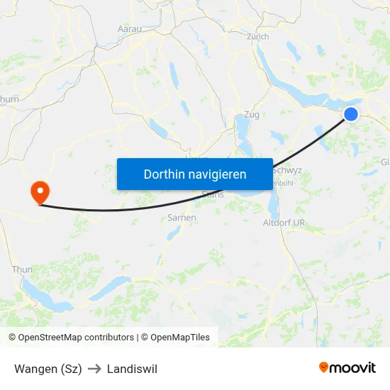 Wangen (Sz) to Landiswil map