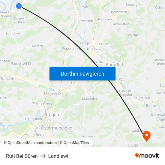 Rüti Bei Büren to Landiswil map
