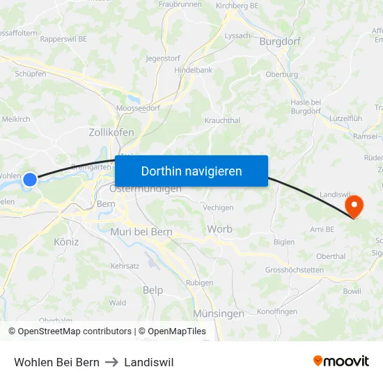 Wohlen Bei Bern to Landiswil map