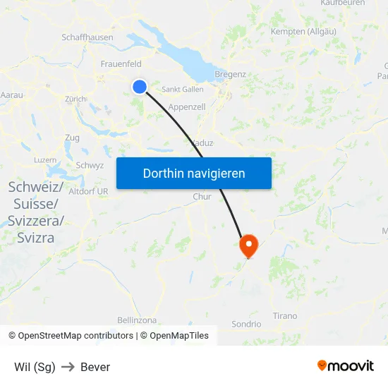Wil (Sg) to Bever map
