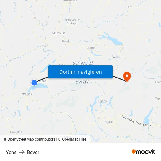 Yens to Bever map