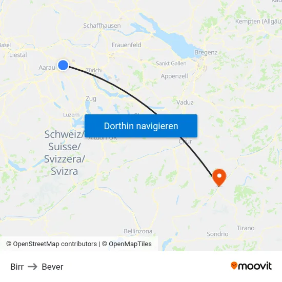 Birr to Bever map