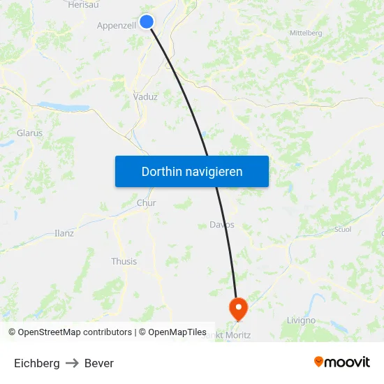Eichberg to Bever map