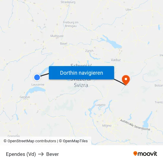 Ependes (Vd) to Bever map