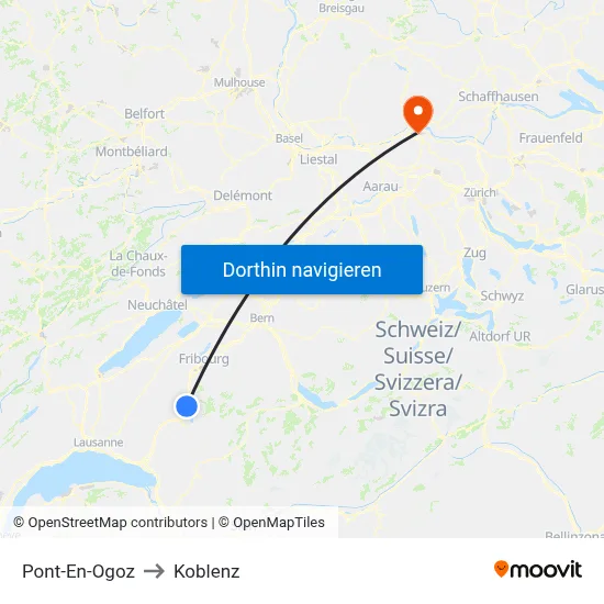 Pont-En-Ogoz to Koblenz map