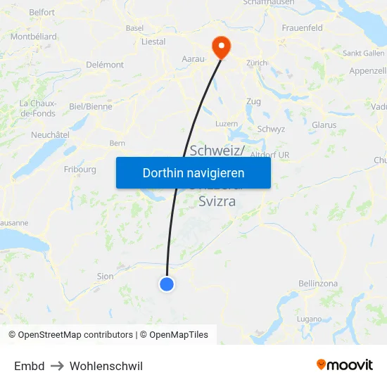 Embd to Wohlenschwil map