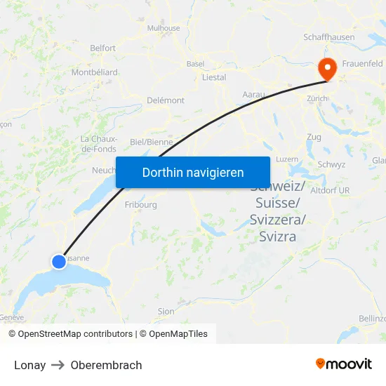 Lonay to Oberembrach map