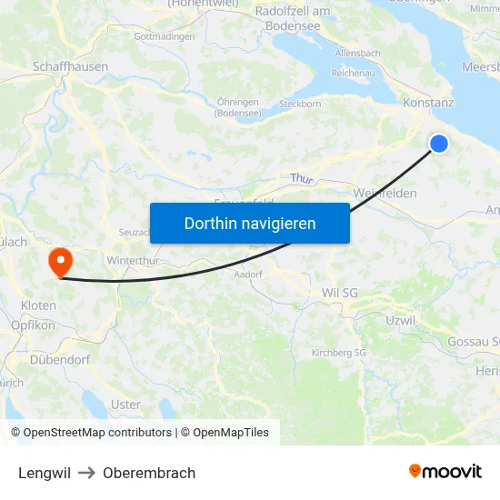 Lengwil to Oberembrach map