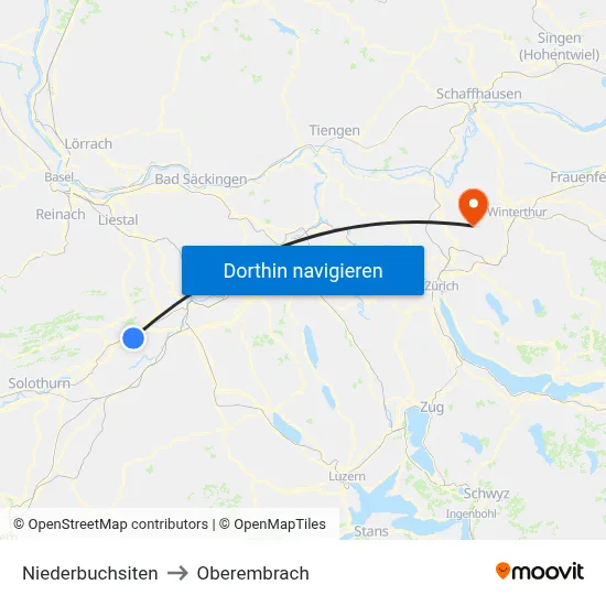 Niederbuchsiten to Oberembrach map