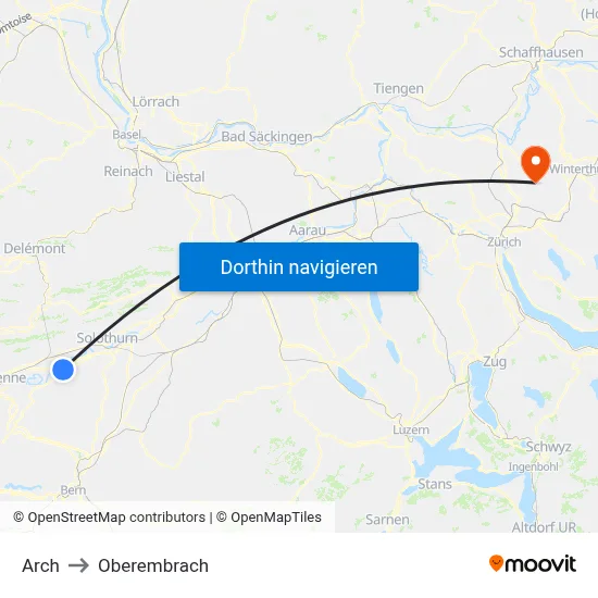 Arch to Oberembrach map