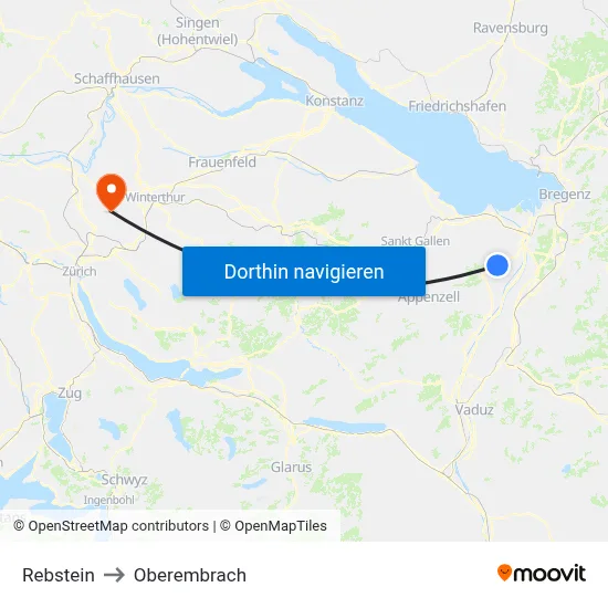 Rebstein to Oberembrach map