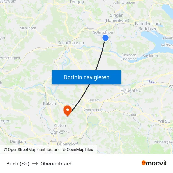 Buch (Sh) to Oberembrach map