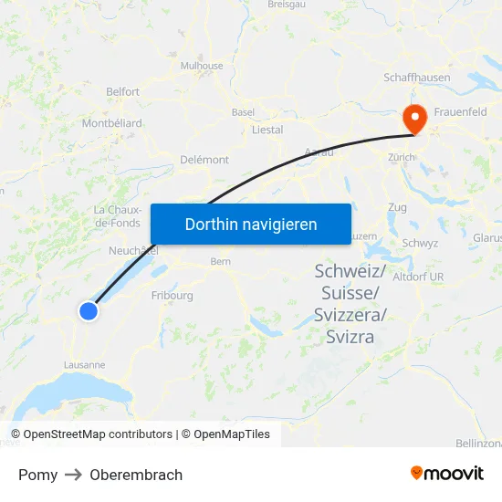 Pomy to Oberembrach map