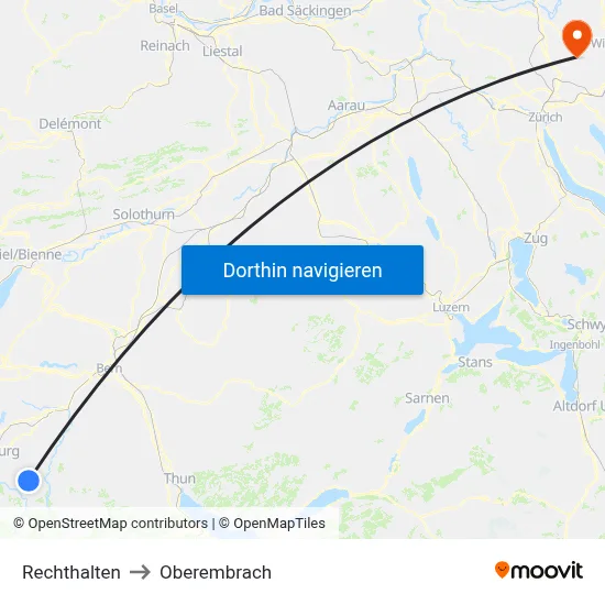 Rechthalten to Oberembrach map