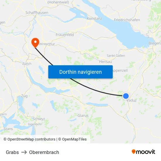 Grabs to Oberembrach map