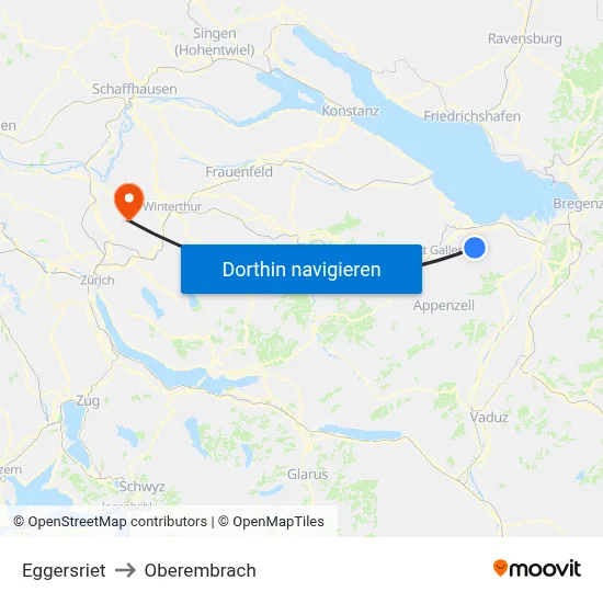 Eggersriet to Oberembrach map