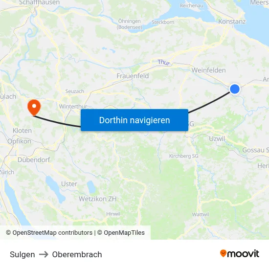 Sulgen to Oberembrach map