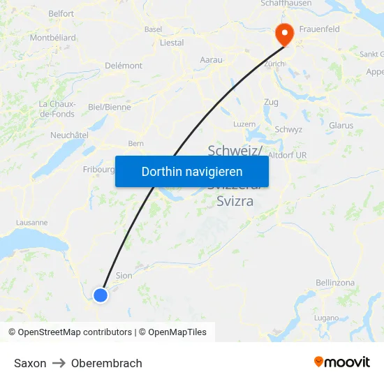 Saxon to Oberembrach map