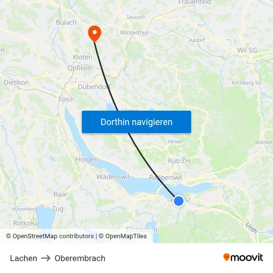Lachen to Oberembrach map