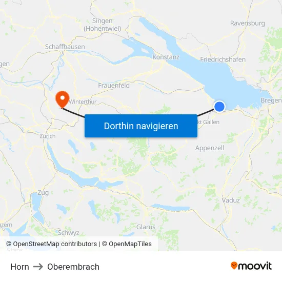 Horn to Oberembrach map
