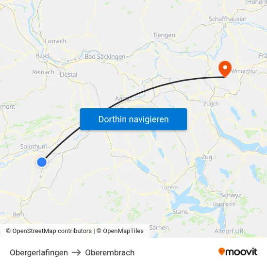 Obergerlafingen to Oberembrach map
