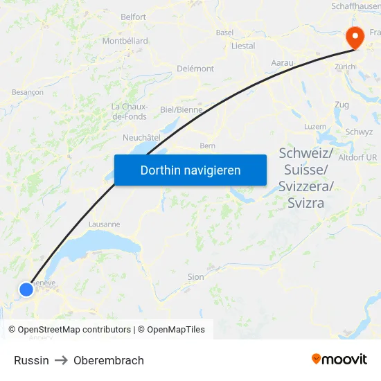Russin to Oberembrach map