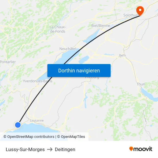 Lussy-Sur-Morges to Deitingen map