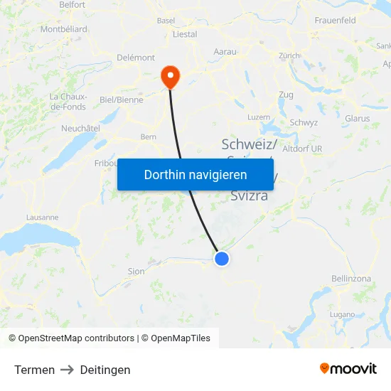 Termen to Deitingen map