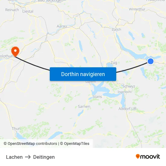 Lachen to Deitingen map