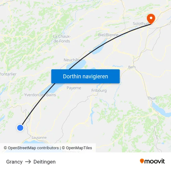 Grancy to Deitingen map